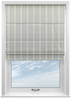 Laurel Stripe, Grey - Roman Blind